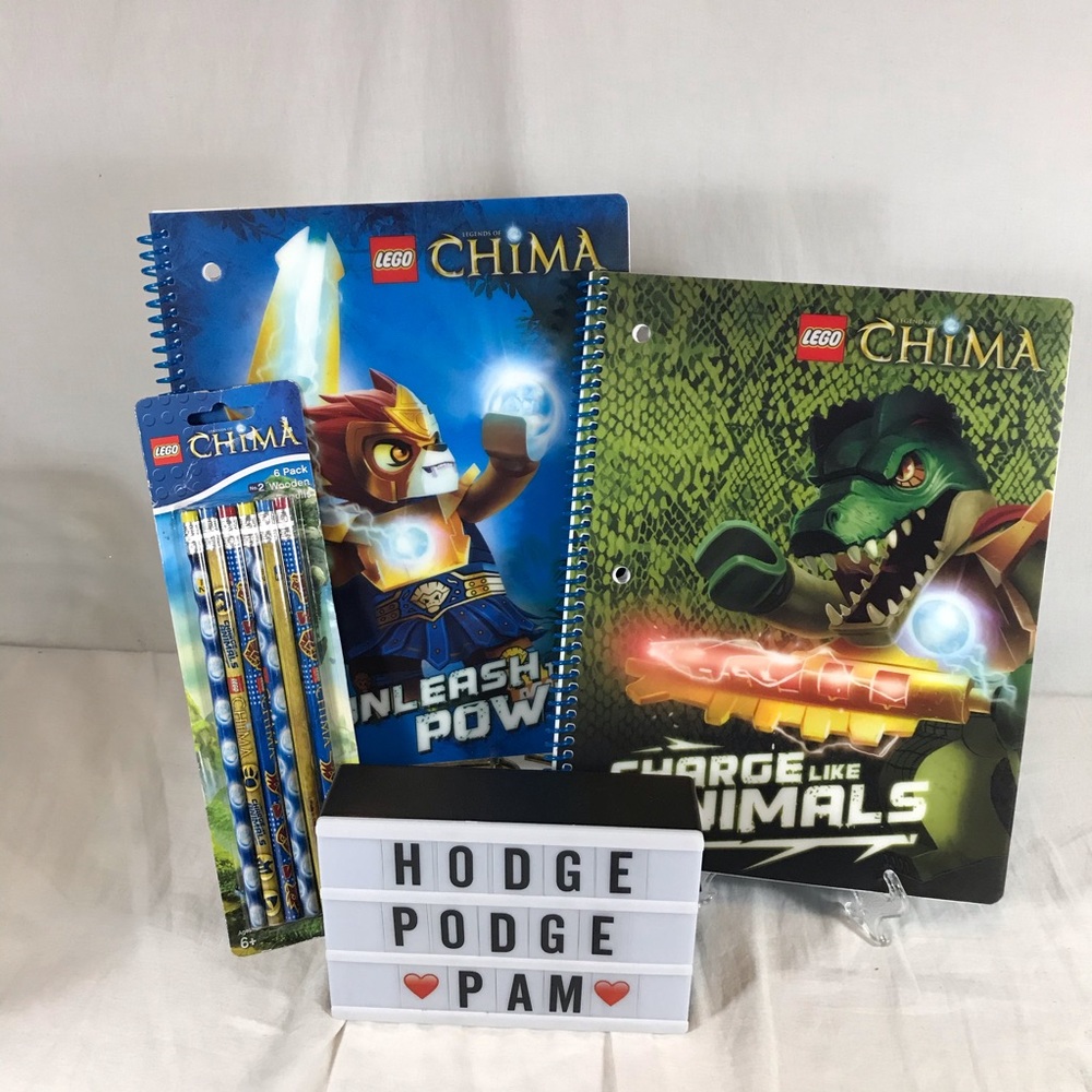 Lego Chima Wide Ruled Notebooks Spiral Pencil Set - Picture 6 of 7